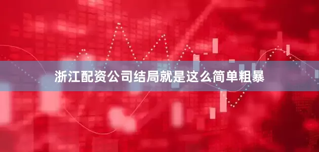 浙江配资公司结局就是这么简单粗暴