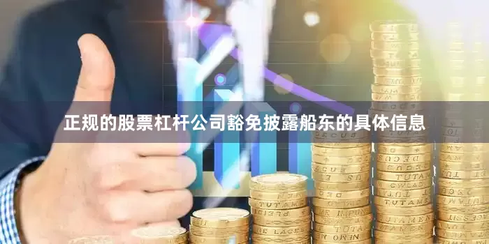 正规的股票杠杆公司豁免披露船东的具体信息